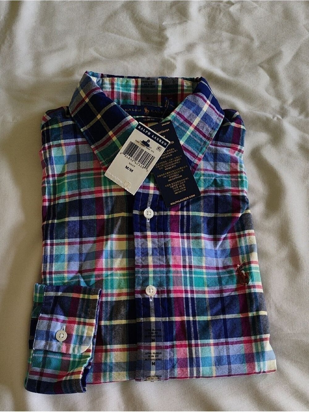 Ralph Lauren Men’s Multicolor Plaid Button-Down Shirt Slim Fit